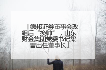 德邦证券董事会改组后“换帅”，山东财金集团党委书记梁雷出任董事长